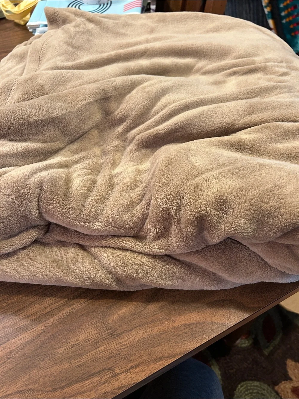 Plush Microfiber Throw Blanket - Taupe